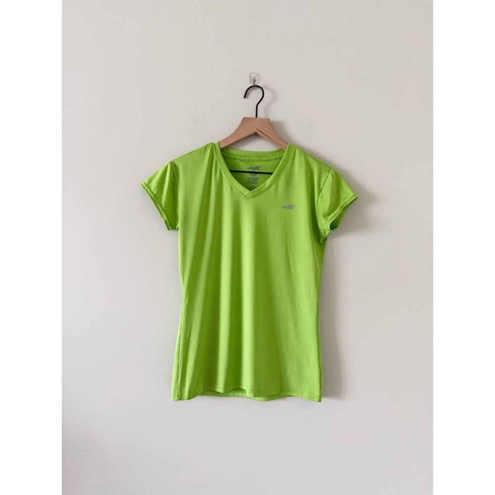 Avia Women’s Lime Green V-Neck Active Performance Tee Size S